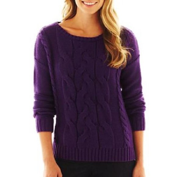 Liz Claiborne Hybrid Grape Sweater - Picture 3 of 3